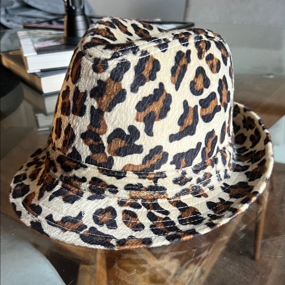 Accessories - Leopard Print Fedora Hat